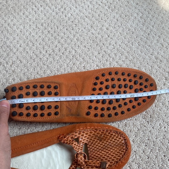 TOD'S Orange leather loafer / flat slipper slip-on - Picture 8 of 8